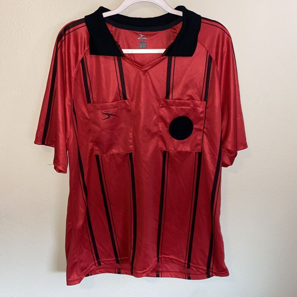 Score Brand Men’s Soccer Referee Polo Red